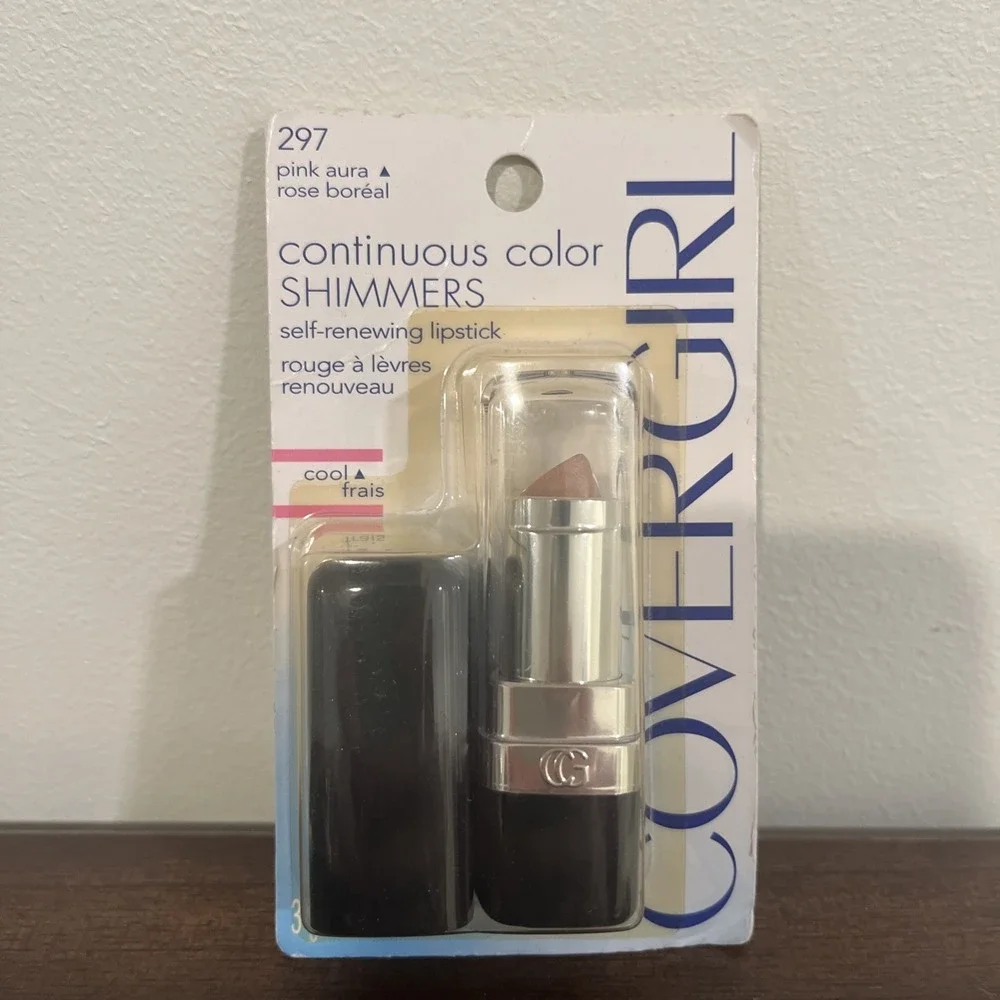 CoverGirl Continuous Color Shimmers Self Renewing Lipstick 297 PINK AURA, 'RARE
